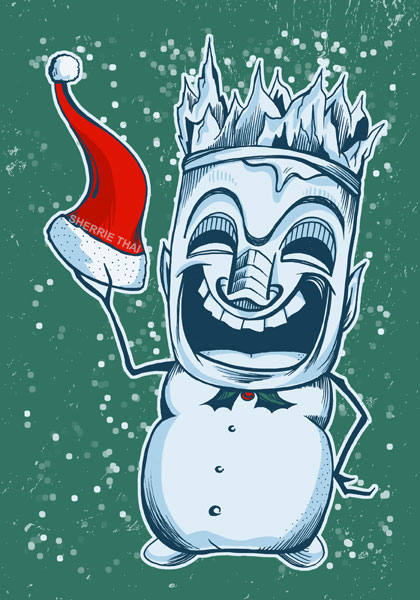 Tiki Snowman Art