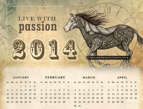 free 2014 horse calender download